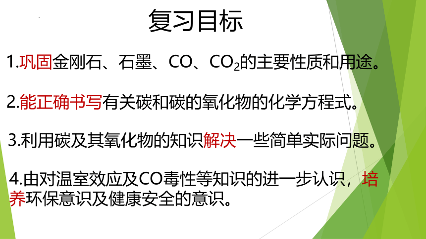 第六单元 碳和碳的氧化物 复习课课件—2022-2023学年九年级化学人教版上册(共38张PPT)