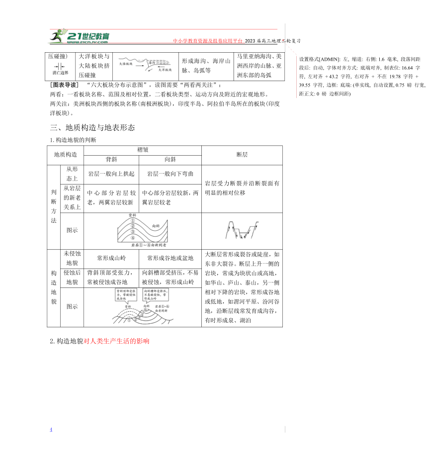 专题三  地表形态的塑造   高考地理二轮梳理进阶学案（含解析）