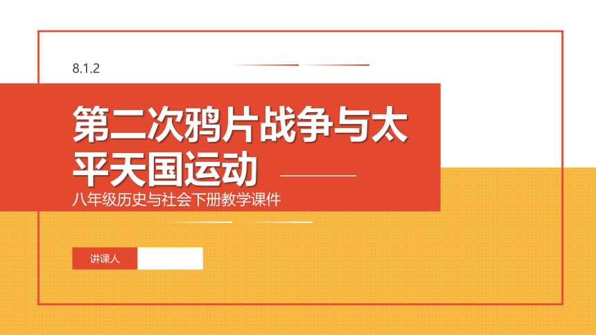 8.1.2 第二次鸦片战争与太平天国运动 课件（35张PPT）