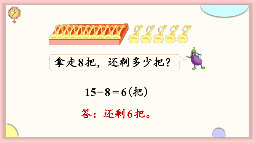 小学数学苏教版一年级下1.2 十几减8、7课件（22张PPT)