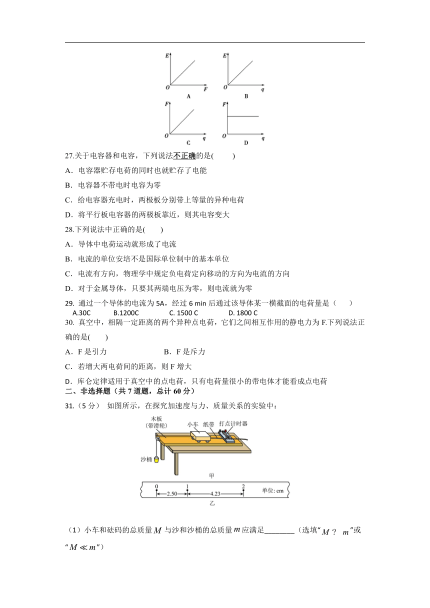 陕西省西安市长安区一高2021-2022学年高二上学期第一次质量检测理综试题 Word版含答案