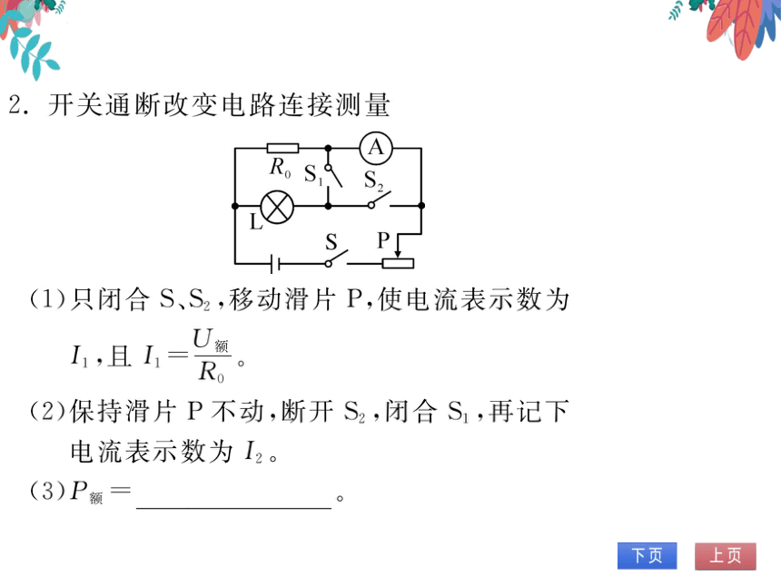 【人教版】物理九年级全册 第18章 专题十四 特殊方法测电功率  习题课件