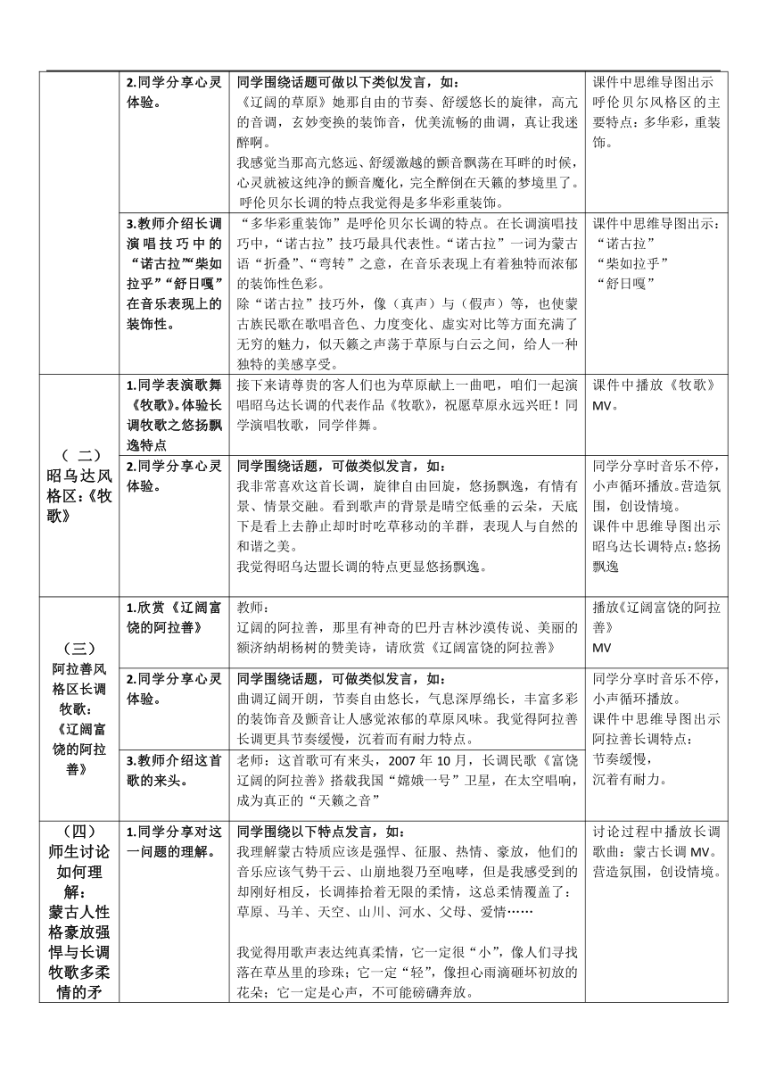 辽海版七年级音乐下册第5单元《牧歌》教案