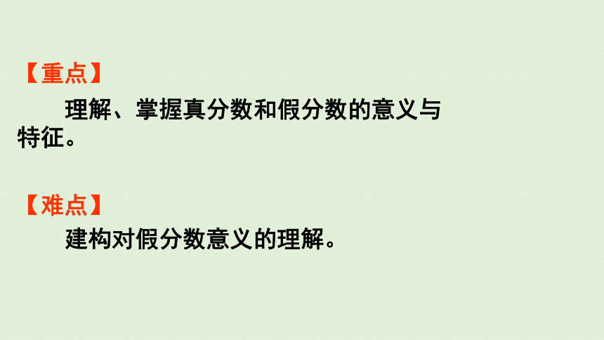 五年级下册数学  4.2.1 真分数和假分数（1） 人教版  课件(22张PPT)