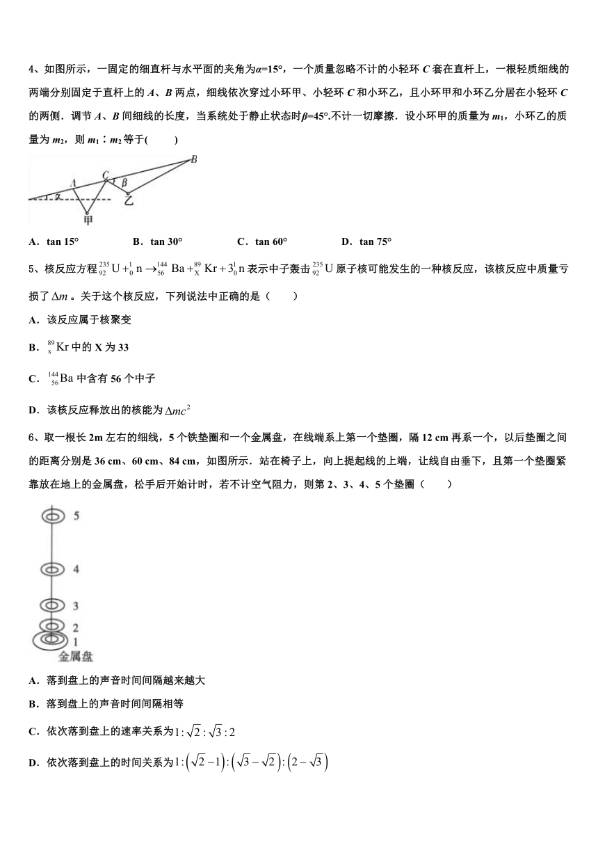 北京市2024届高三4月物理模拟试题（含解析）