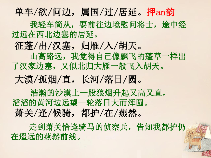 部编版人教版八年级上册第三单元13唐诗五首—使至塞上课件(30张PPT）