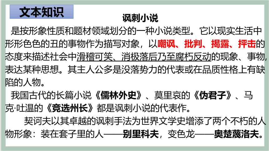 2 装在套子里的人（课件）-2021-2022学年高中语文人教版（新课程标准）必修五第一单元（44张PPT）