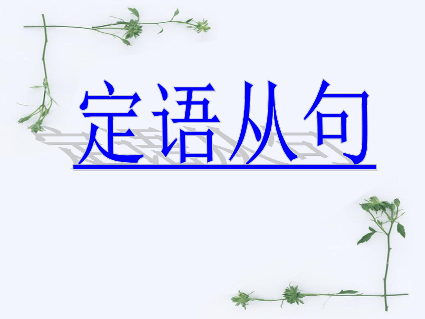 高三英语二轮复习：---定语从句的复习教学课件 (共27张PPT)