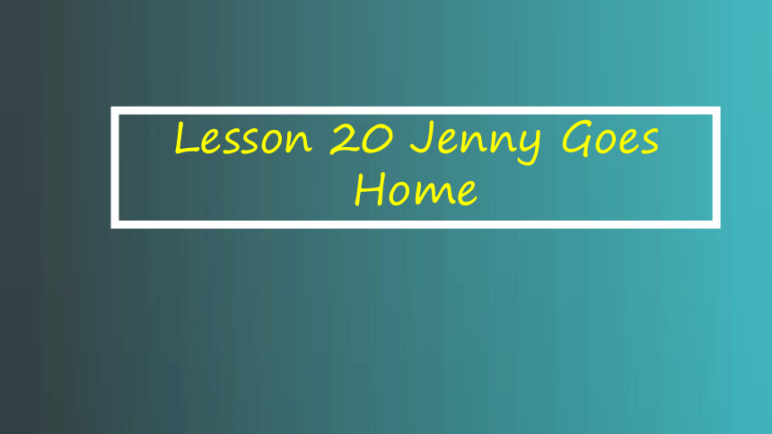 Unit 4 Did You Have a Nice Trip? Lesson 20 Jenny Goes Home课件（共 21张PPT）