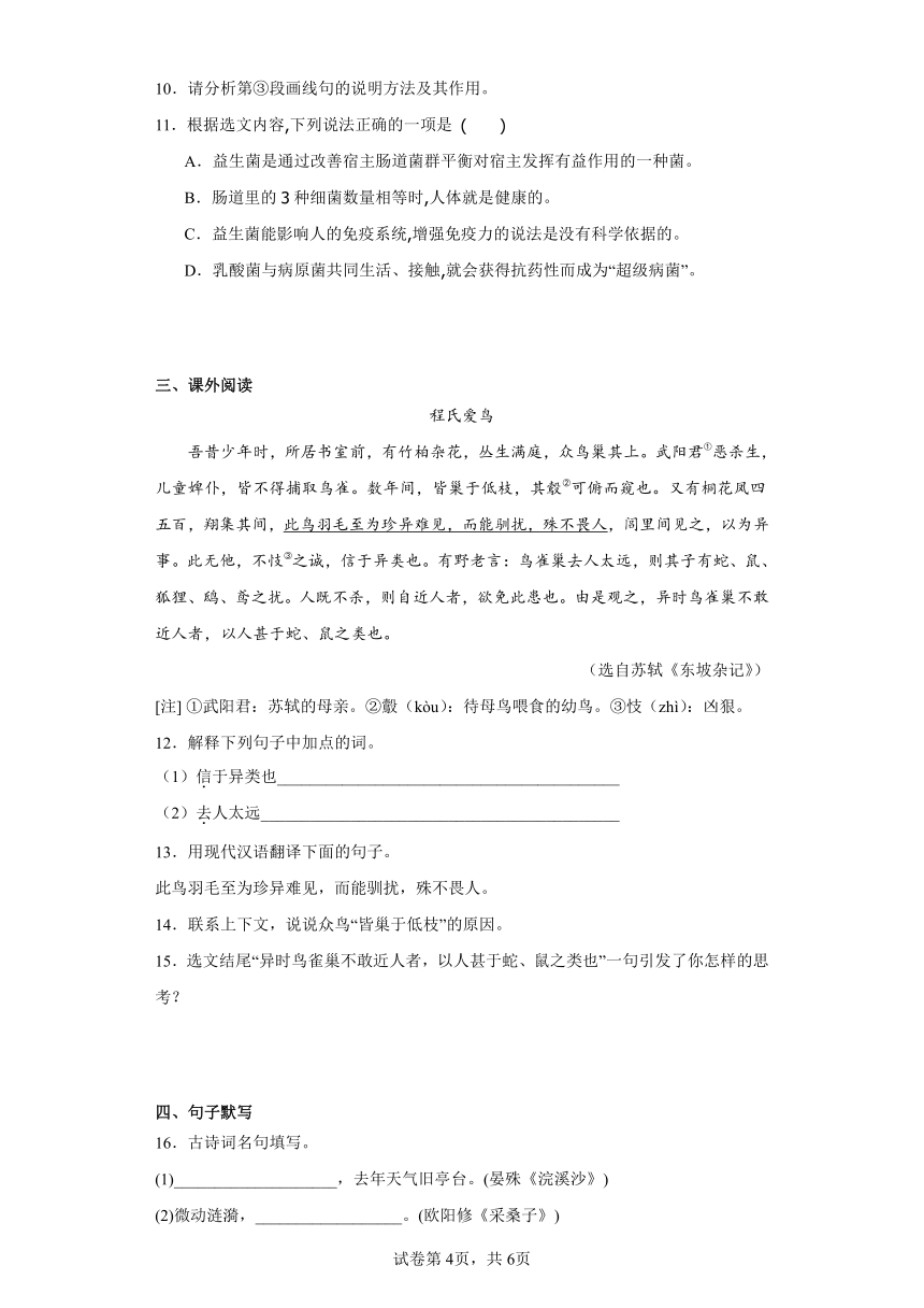 部编版八年级上册 第五单元核心素养评价卷（含解析）