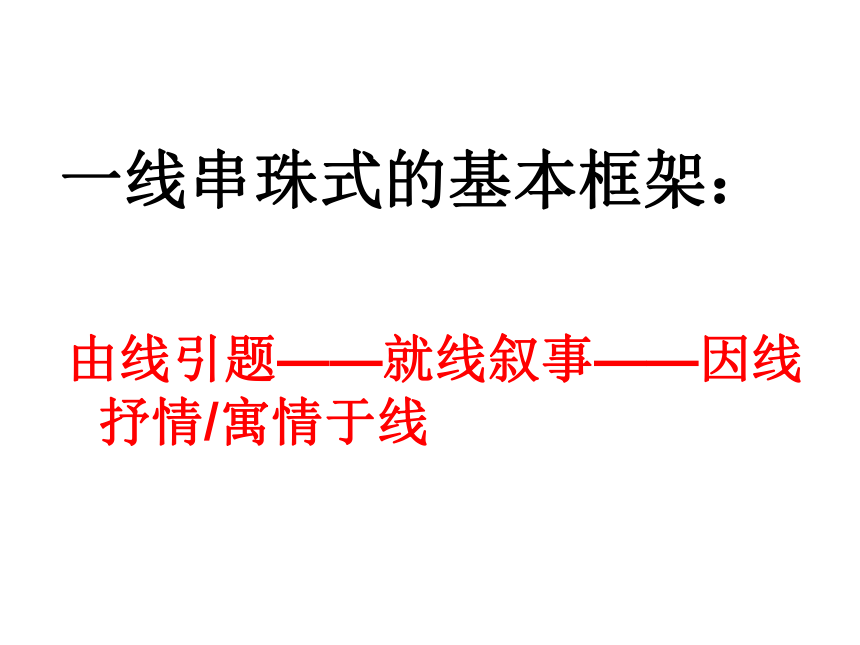 中考专题 记叙文谋篇技法之一线串珠课件（共17张ppt）