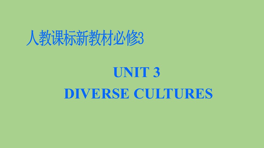 人教版（2019）必修三 Unit 3 Diverse Cultures（60张PPT）