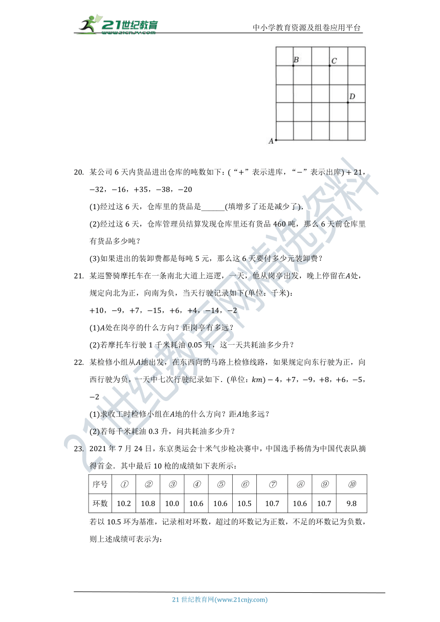 1.1从自然数到有理数 同步练习（含答案）