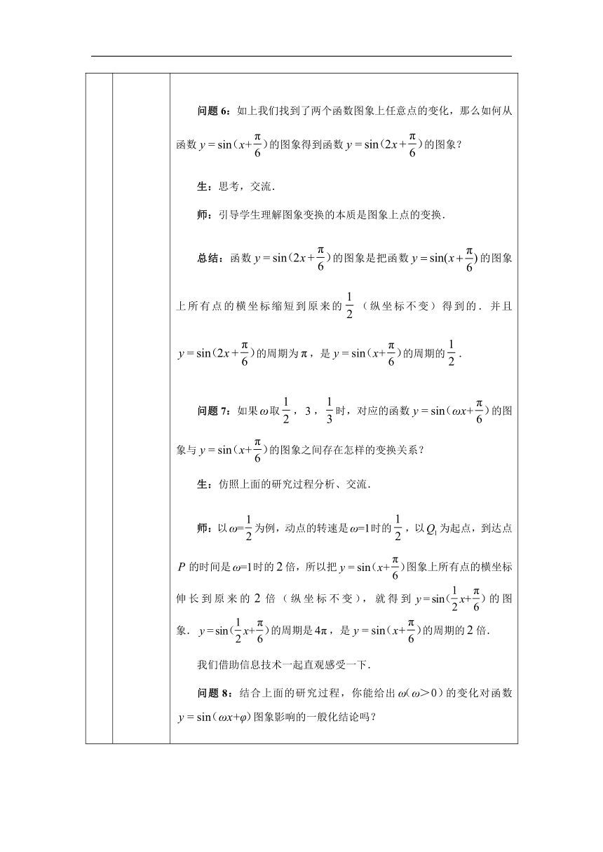 2020-2021学年高一数学人教A版（2019）必修第一册5.6函数y=Asin(ωx+φ)的图象(2)教学设计 Word