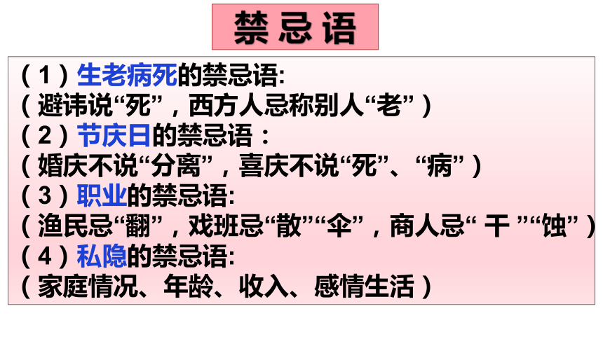 2020-2021学年人教版高中语文选修中国民俗文化5.2《礼貌词语》讲课课件（47张PPT）