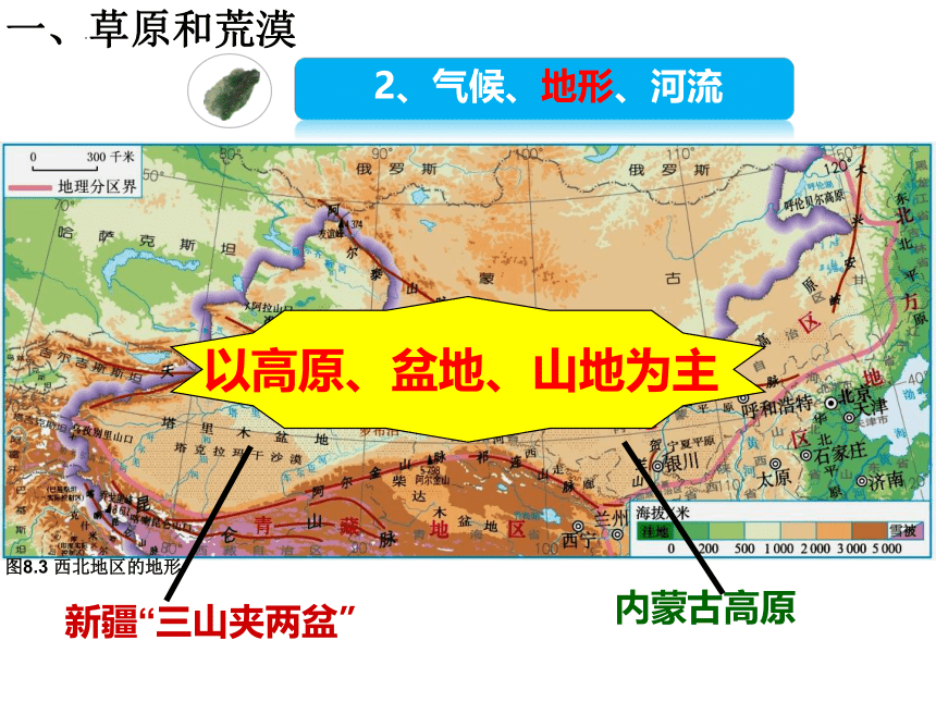 【推荐】地理人教版八下8.1西北地区 自然特征与农业  课件(共43张PPT)