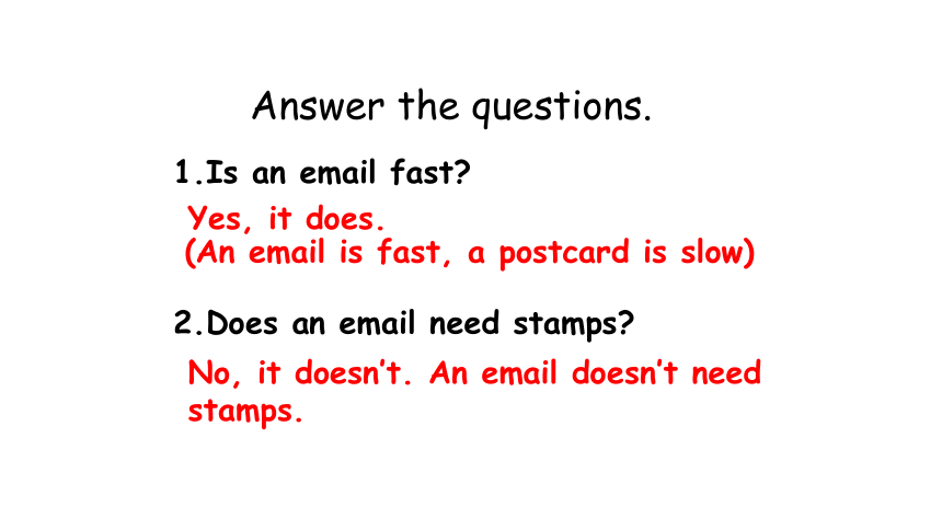 Unit 3 Lesson 16 An Email Is Fast课件（31张PPT)