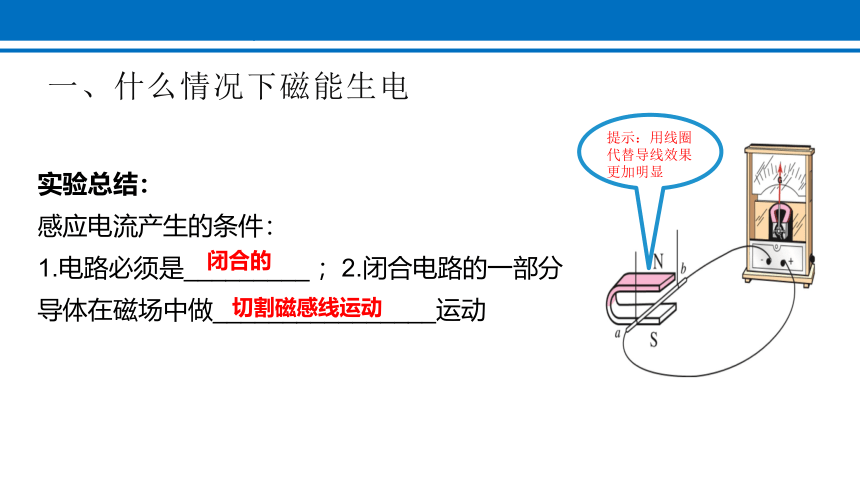 20.5 磁生电 课件 2022-2023学年人教版物理九年级全一册(共22张PPT)