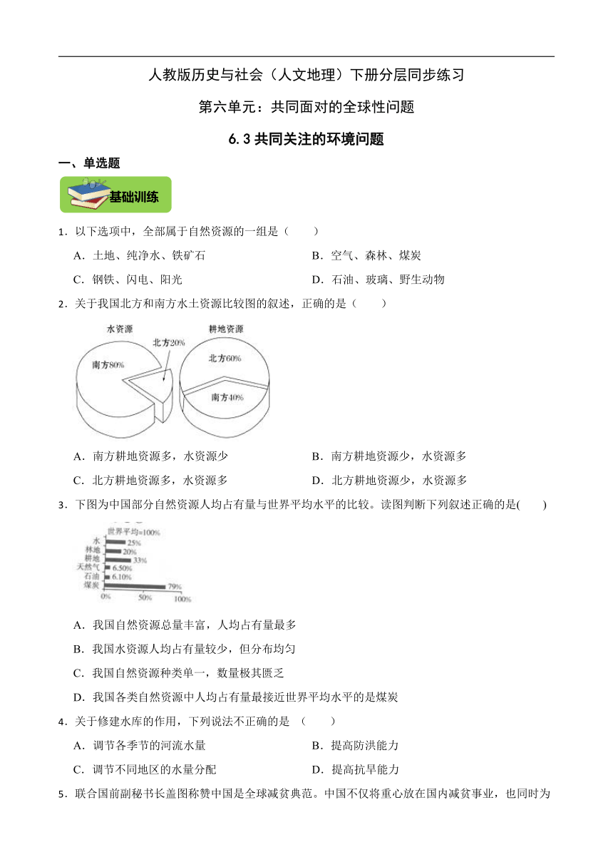 6.3共同关注的环境问题 同步练习