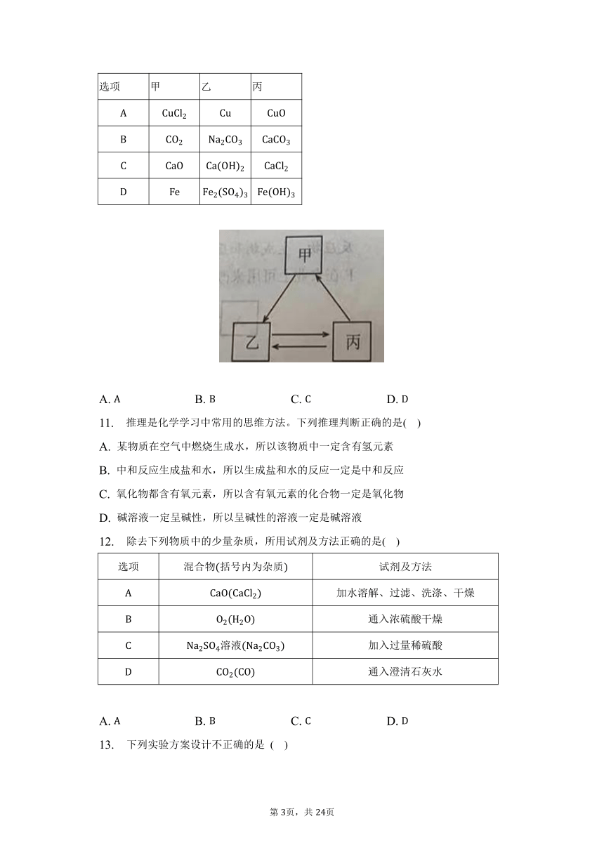 2023年天津市和平区中考化学一模试卷（含解析）