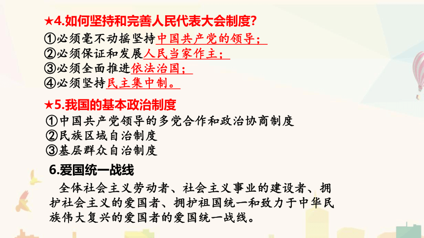 第三单元 人民当家作主 复习课件(40张PPT)