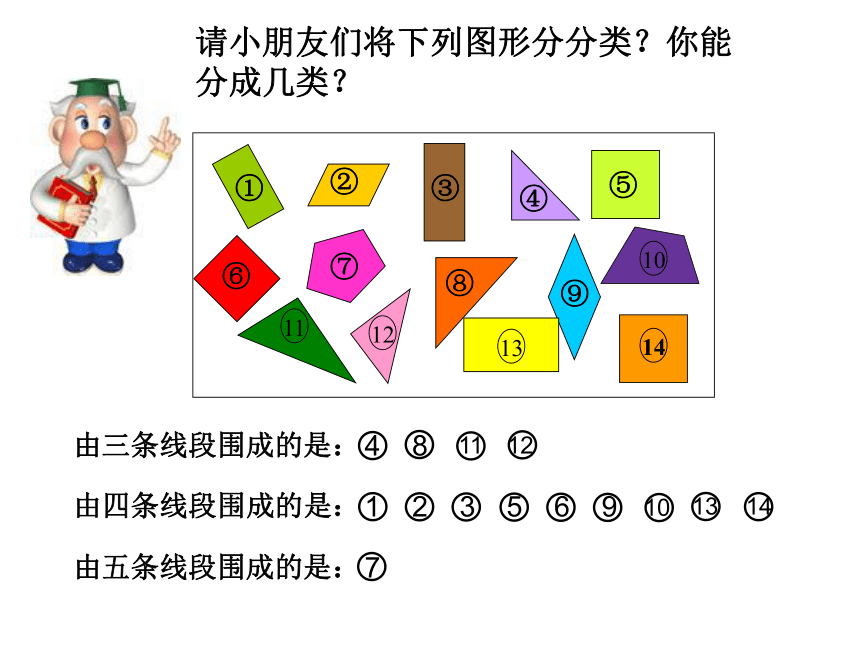 二年级下册数学课件 6.3  三角形与四边形  沪教版(共14张PPT)