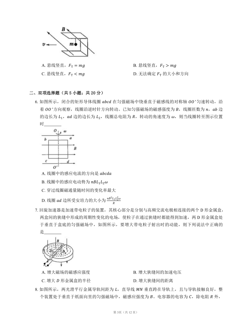 2022届高考物理专题精品试题： 电磁感应（C）（word版含答案）