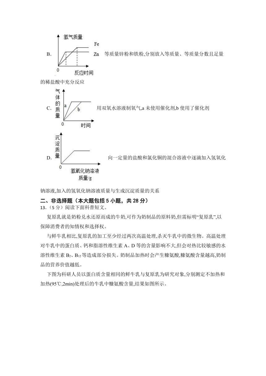 2023年安徽省中考预测化学试卷（二）（含答案）