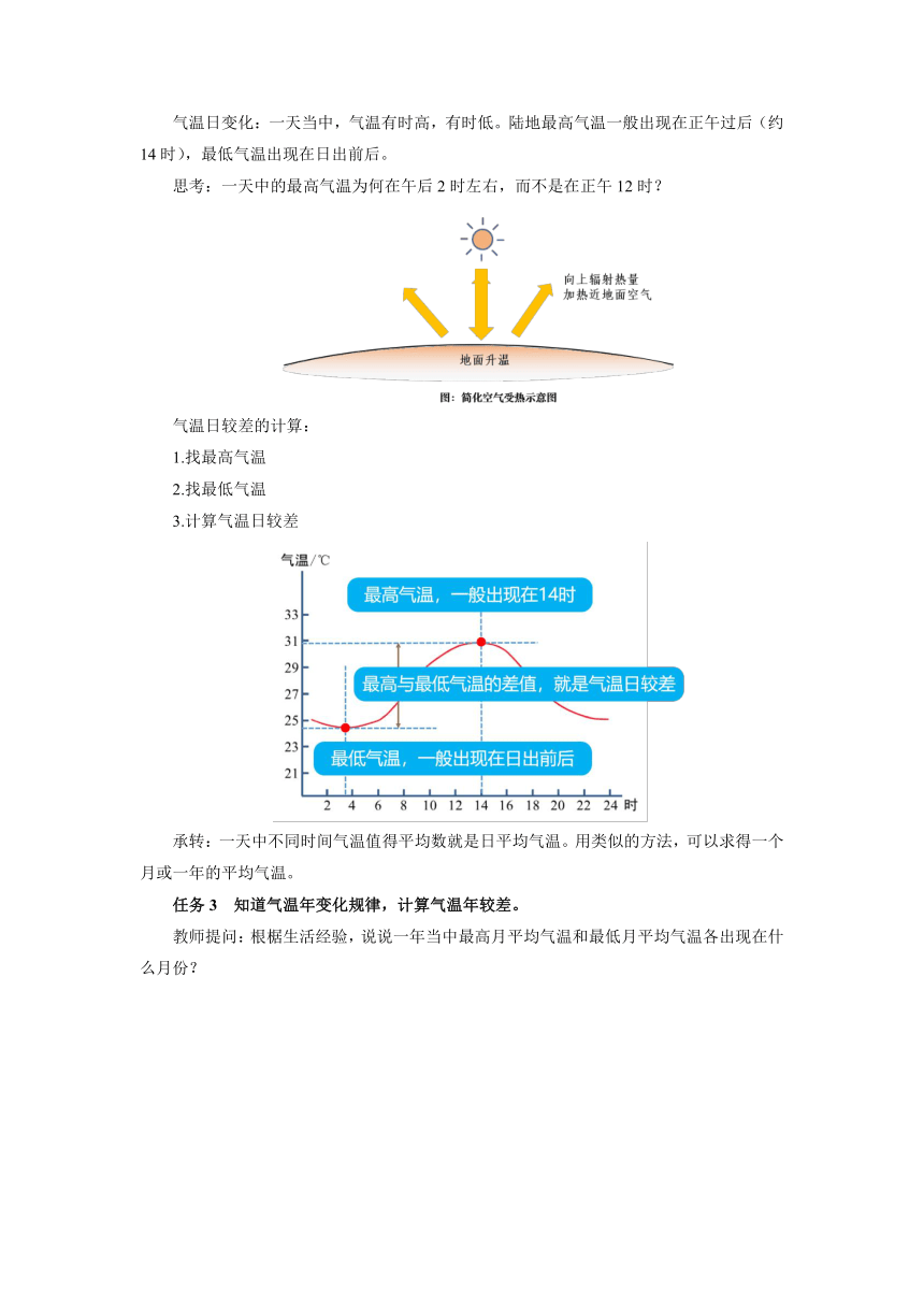 人教版地理七年级上册3.2《气温的变化与分布》（第1课时）教学设计