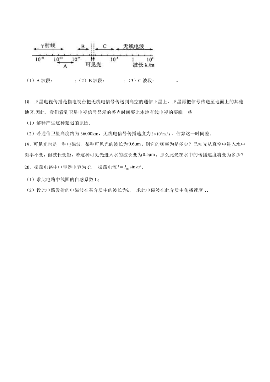 13.4电磁波的发现及应用同步练习（Word版含答案）