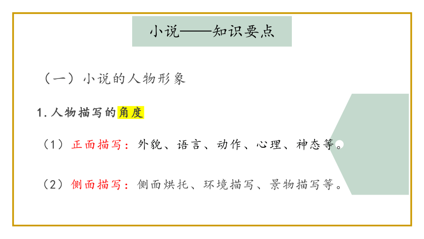 2022届高考语文小说阅读理解总复习课件（24张PPT）