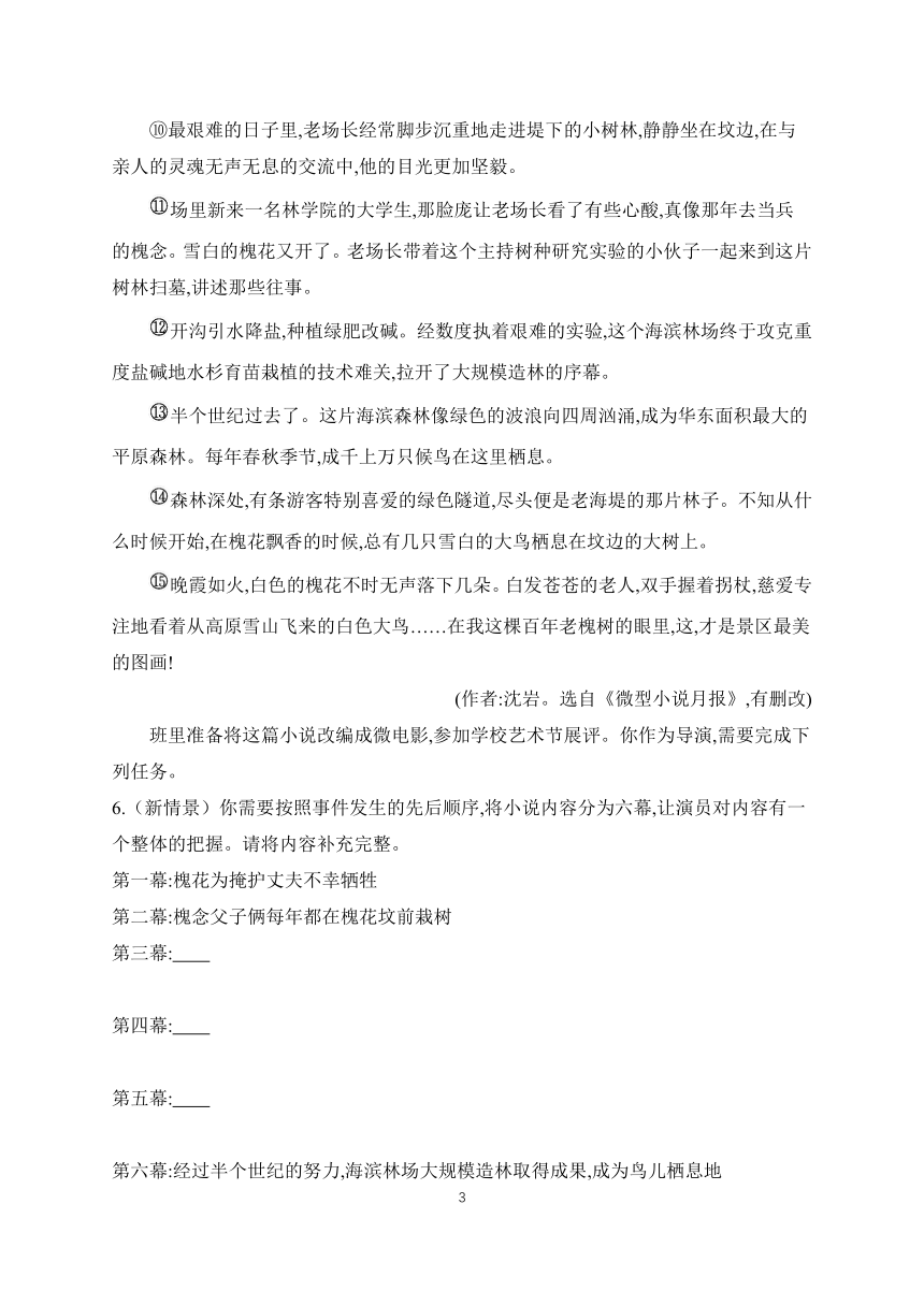 2023-2024学年语文部编版九年级下册 课时提高练 4 海燕（含答案）