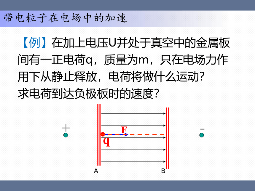 2020-2021学年高二上学期物理人教版选修3-1第一章第九节带电粒子在电场中的运动 课件(共23张PPT)