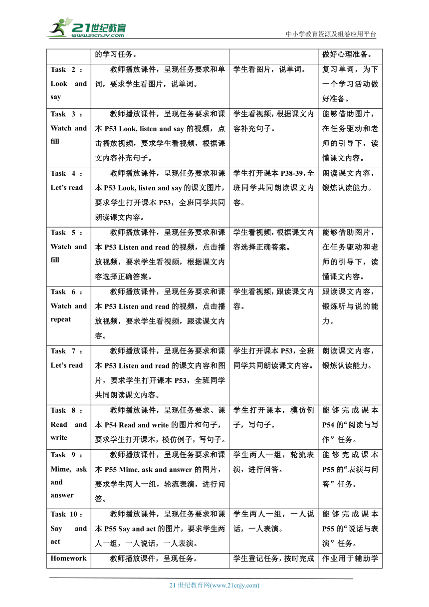 【核心素养目标】Module 9 Unit 2 She was very happy 教案