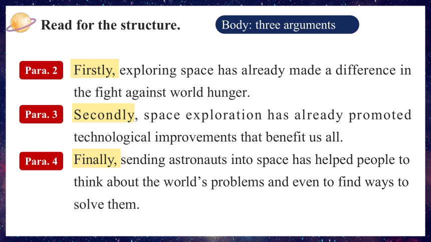 人教版（2019）必修第三册Unit 4 Space Exploration Reading for Writing 课件(共43张PPT)