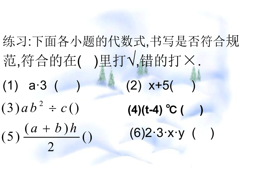 苏科版七年级数学上册课件 3.2 代数式（共15张ppt）