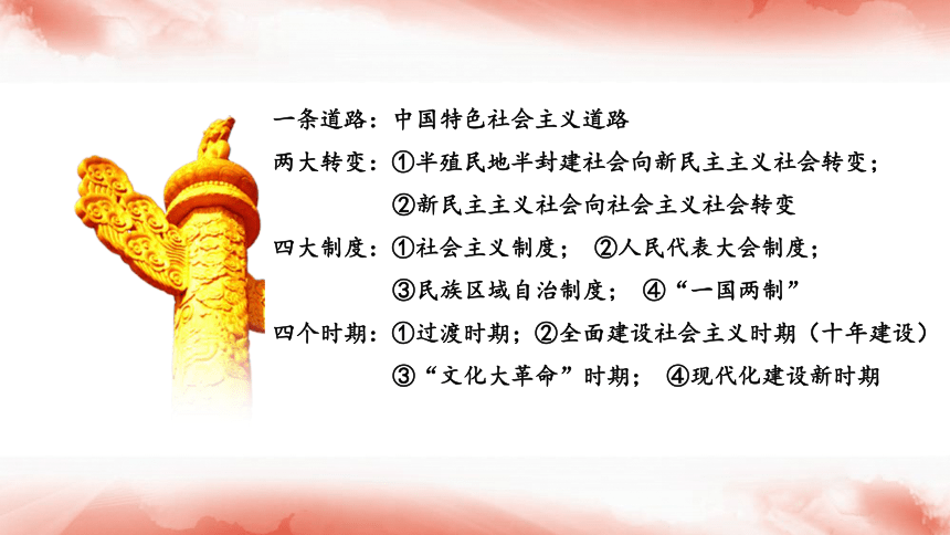 第一单元 中华人民共和国的成立和巩固复习课件(共20张PPT)
