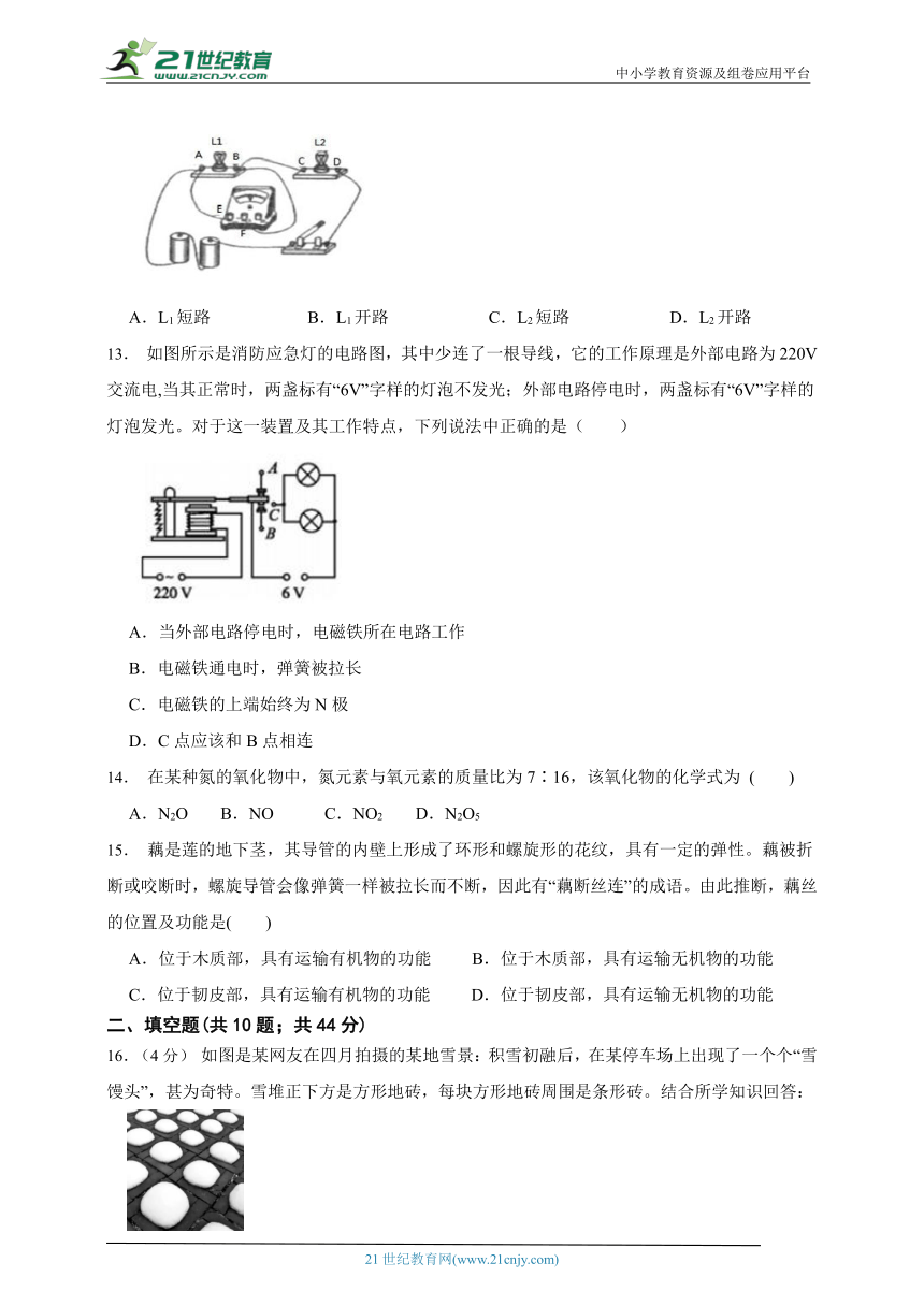 2023年科学中考模拟测试卷14（满分170分）