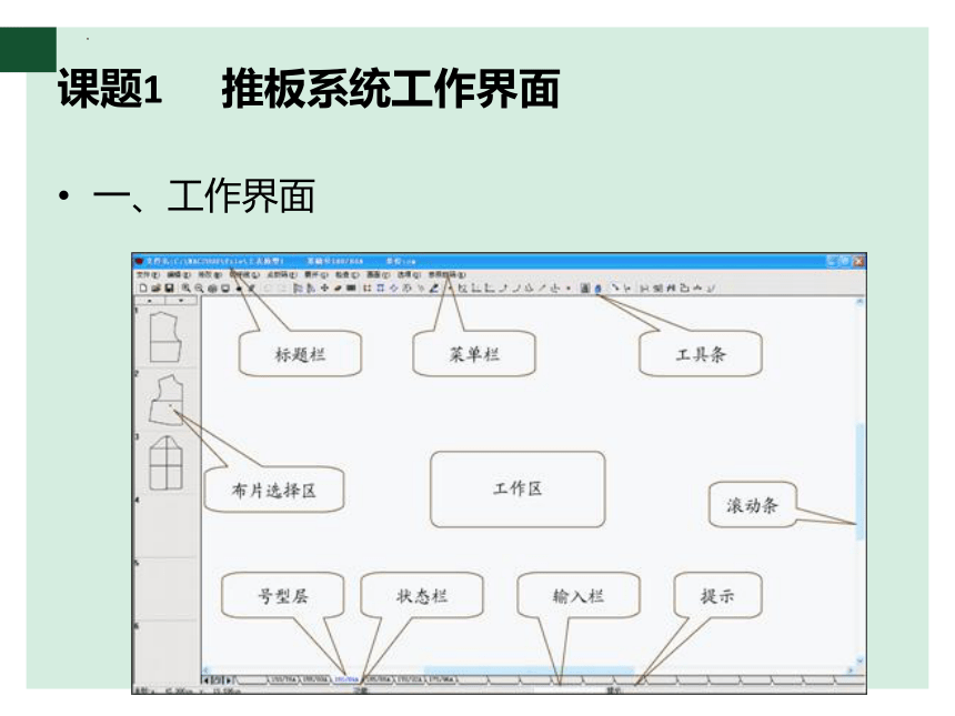 5.1推板系统工作界面 课件(共14张PPT)-《服装CAD》同步教学（北京邮电大学出版社）