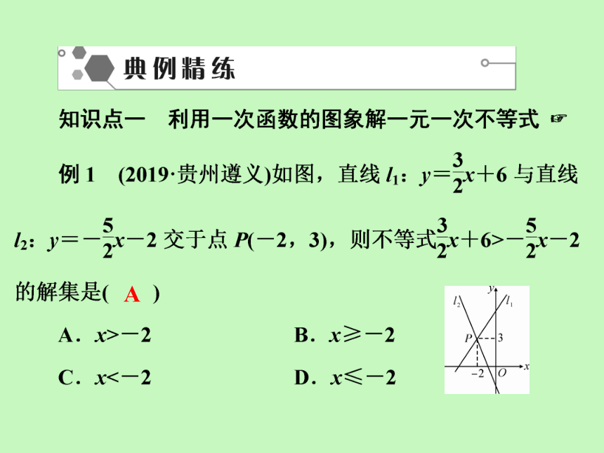 2020-2021学年北师版八年级数学下册同步训练课件  第2章  第16课时　一元一次不等式与一次函数(1)（共18张ppt）