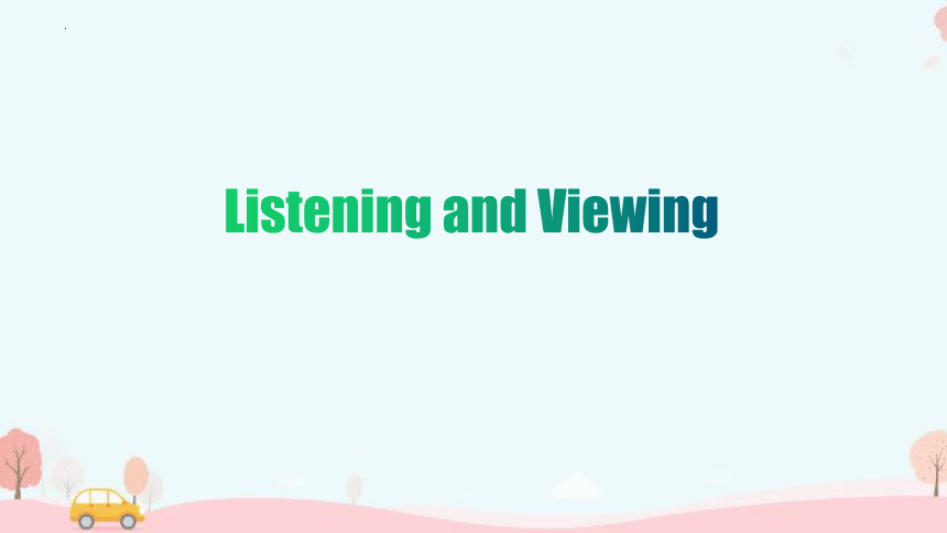 上外版（2020）选择性必修第二册Unit 3 Charity Listening and Viewing(共31张PPT)