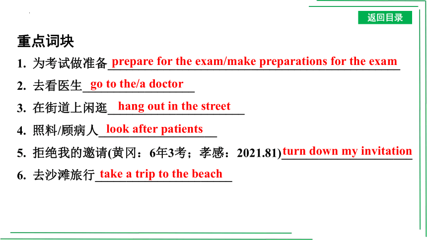 【人教2023中考英语一轮复习】词汇自主测语境练10 八(上)  Units 9~Unit 10课件(共25张PPT)