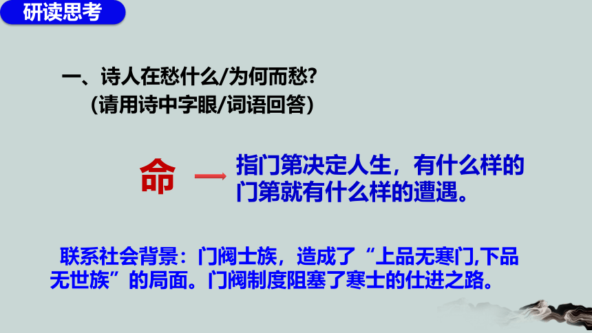 古诗词诵读 拟行路难 课件（共19张PPT）