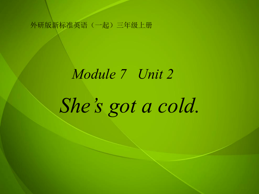 Module 7  Unit 2 She's got a cold.课件（19张PPT）