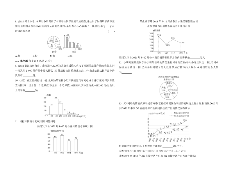 浙教版数学七年级下册第6章 数据与统计图表综合检测（含解析）
