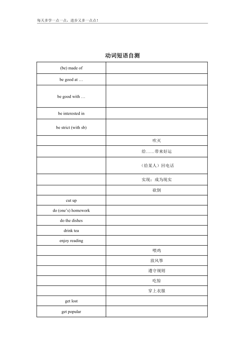 【七下英语期末复习学案】第1天计划（动词+动词短语+首字母填空、词形变换、完成句子）（含答案）