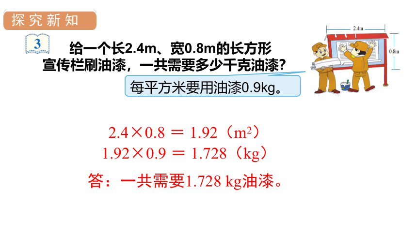 人教版 五年级数学上册1.2 小数乘小数课件（41张PPT)