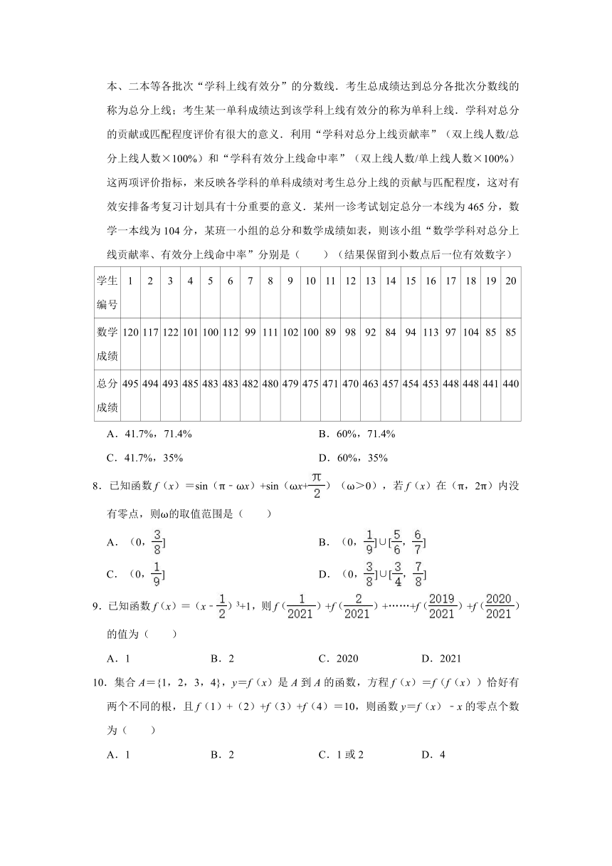 2021年四川省凉山州高考数学二诊试卷（文科）（word解析版）