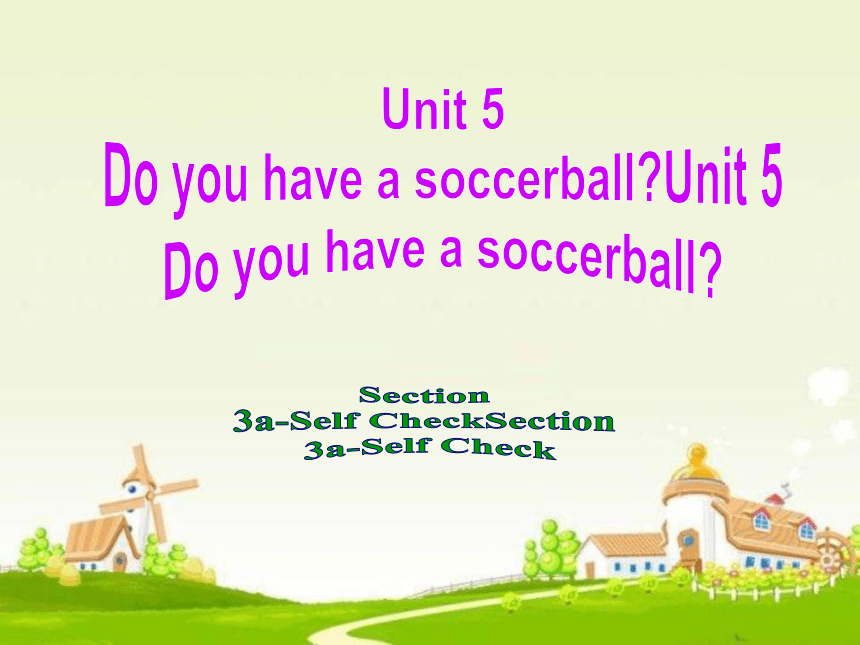Unit 5 Do you have a soccer ball? Section B 3a-Self Check课件25张