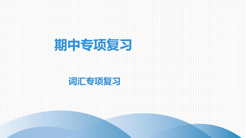 2020春外研版七年级英语下册课件：期中专项复习 词汇专项复习（23张PPT）